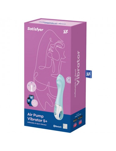 SATISFYER AIR PUMP VIBRATOR 5+ INFLATABLE G-SPOT VIBRATOR - BLUE