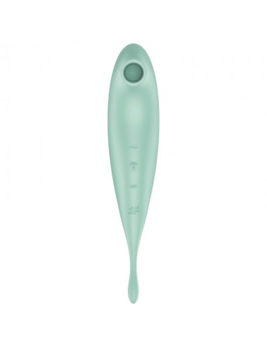 SATISFYER TWIRLING PRO+ AIR PULSE STIMULATOR & VIBRATOR APP - GREEN