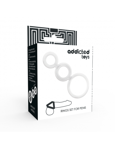 ADDICTED TOYS - RINGS SET FOR PENIS TRANSPARENT