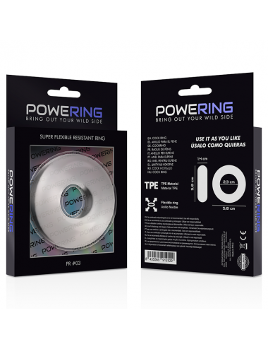POWERING - SUPER FLEXIBLE AND RESISTANT PENIS RING 5CM PR03 CLEAR