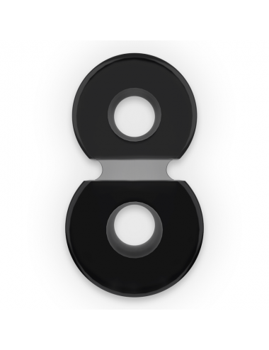 POWERING - SUPER FLEXIBLE AND RESISTANT DOUBLE PENIS RING PR09 BLACK