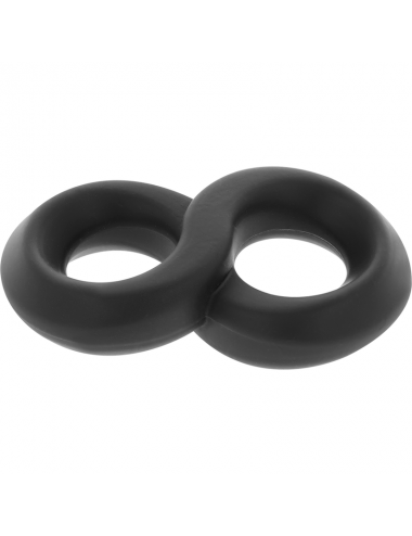 POWERING - SUPER FLEXIBLE AND RESISTANT PENIS AND TESTICLE RING PR12 BLACK