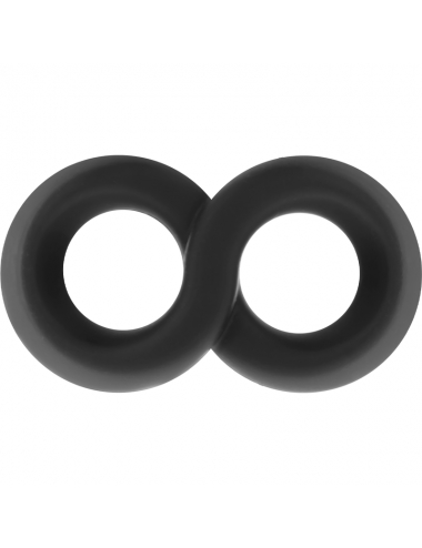 POWERING - SUPER FLEXIBLE AND RESISTANT PENIS AND TESTICLE RING PR12 BLACK