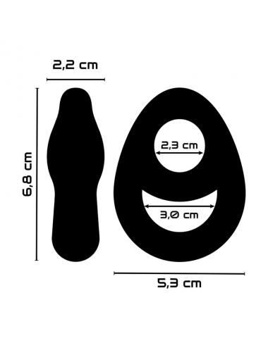 POWERING - SUPER FLEXIBLE AND RESISTANT PENIS AND TESTICLE RING PR14 BLACK