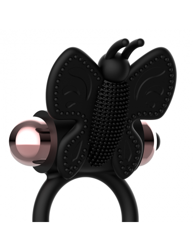 COQUETTE CHIC DESIRE - COCK RING BUTTERFLY WITH VIBRATOR BLACK/ GOLD