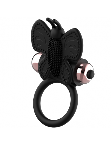 COQUETTE CHIC DESIRE - COCK RING BUTTERFLY WITH VIBRATOR BLACK/ GOLD
