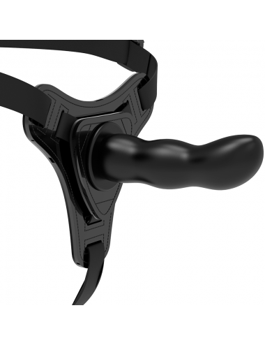 FETISH SUBMISSIVE HARNESS - BLACK SILICONE G-SPOT 16 CM