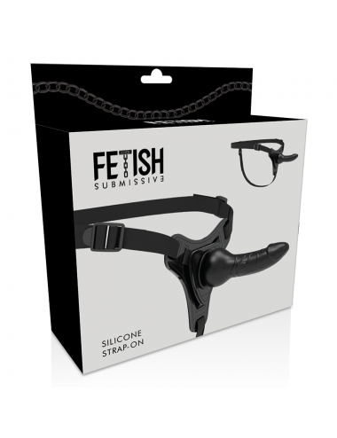 FETISH SUBMISSIVE HARNESS - BLACK SILICONE REALISTIC 16 CM