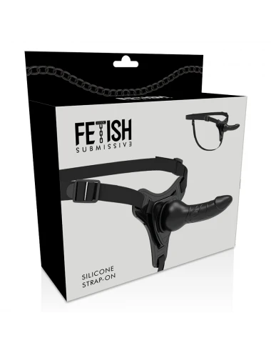 FETISH SUBMISSIVE HARNESS - BLACK SILICONE REALISTIC 16 CM