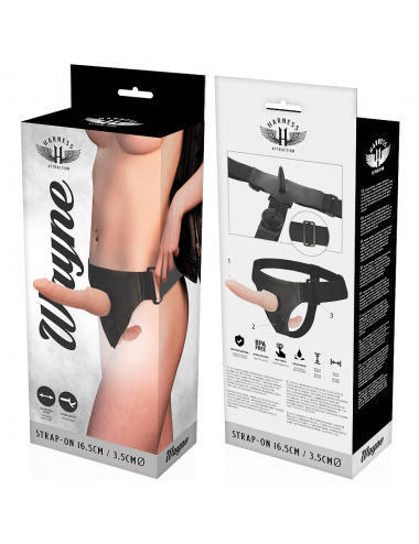 HARNESS ATTRACTION - WAYNE DOUBLE PENETRACI N 16.5 CM -O- 3.5 CM