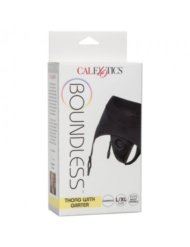 CALEXOTICS - BOUNDLESS THONG WITH GARTER S/M
