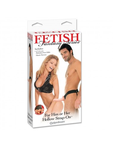 FETISH FANTASY SERIES - FLESH ADJUSTABLE HOLLOW HARNESS 15 CM