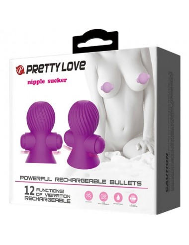 PRETTY LOVE - NIPPLE STIMULATORS 12M LILAC VIBRATION