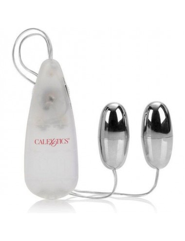 CALEX VIBRATING BULLETS SILVER  DUO