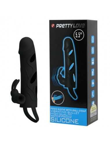 PRETTY LOVE - SILICONE COVER WITH VIBRATION 14 CM 1.0