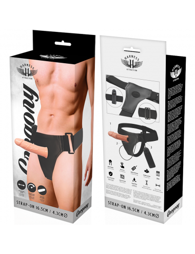 HARNESS ATTRACTION - GREGORY HOLLOW RNES WITH VIBRATOR 16.5 CM -O- 4.3 CM