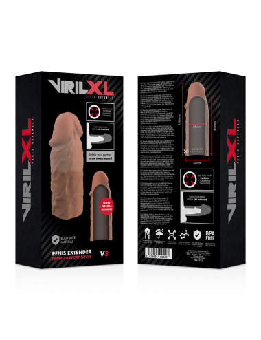 VIRILXL - LIQUID SILICONE V3 BROWN PENIS EXTENSION
