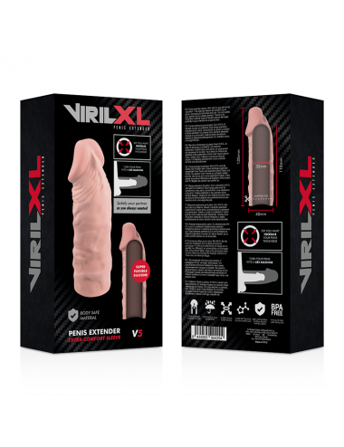 VIRILXL PENIS EXTENDER EXTRA COMFORT SLEEVE V5 FLESH