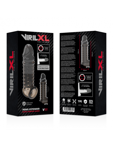 VIRILXL - PENIS EXTENSION AND SHEATH V11 BLACK