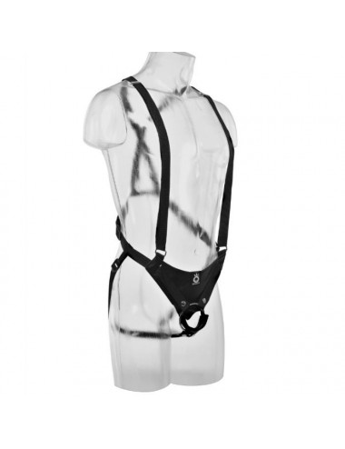 KING COCK - 30.5 CM HOLLOW STRAP-ON SUSPENDER SYSTEM - FLESH