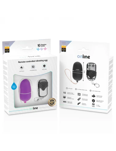 ONLINE - REMOTE CONTROL VIBRATING EGG M PURPLE