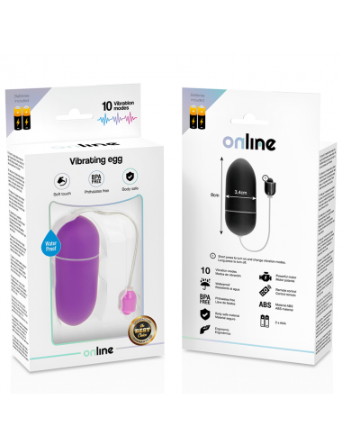 ONLINE - WATERPROOF VIBRATING EGG PURPLE