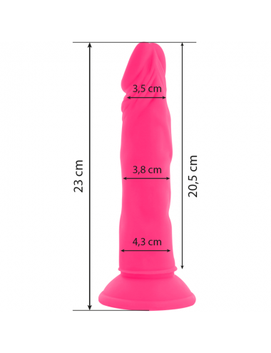 DIVERSIA - FLEXIBLE VIBRATING DILDO PINK 23 CM -O- 4.3 CM