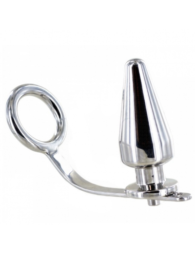 METALHARD COCK RING WITH PLUG ANAL 45 X 45MM