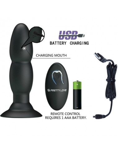 PRETTY LOVE - PLUG VIBRATOR AND ROTATION BY REMOTE CONTROL