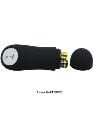 PRETTY LOVE - ANAL PLUG SILICONE EXTRA STIMULATION AND 12 VIBRATION MODES BLACK REMOTE CONTROL
