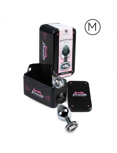 SECRETPLAY - PLUG ANAL TRANSPARENT ALUMINUM 7CM