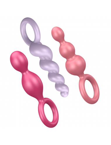 SATISFYER ANAL PLUGS SET 3PCS TRICOLOR