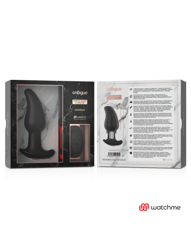 ANBIGUO - WATCHME REMOTE CONTROL ANAL PLUG VIBRATOR WITH ROTATION OF AMADEUS PEARLS