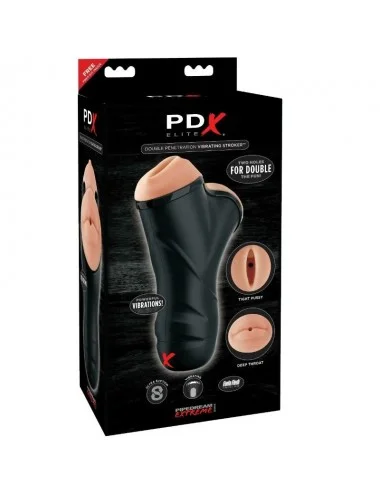 PDX ELITE DOUBLE PENETRATION VIBRATING STROKER