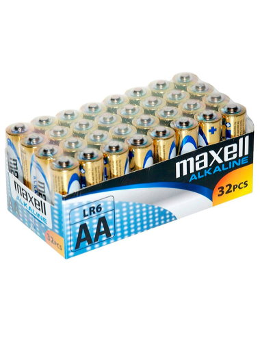 MAXELL BATTERY ALCALINA AA LR6 PACK*32 UDS