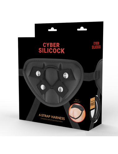 CYBER SILICOCK - STRAP-ON HARNESS WITH 3 RINGS FREE