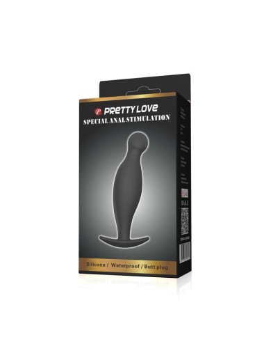 PRETTY LOVE - SILICONE ANAL PLUG 11.7 CM BLACK