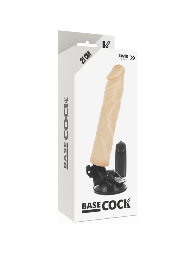 BASECOCK - REALISTIC VIBRATOR REMOTE CONTROL FLESH 21 CM -O- 4 CM