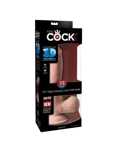 KING COCK - TRIPLE DENSITY DILDO 19 CM