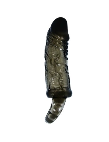 BAILE - PENIS EXTENDER COVER WITH STRAP FOR TESTICLES BLACK 13.5 CM