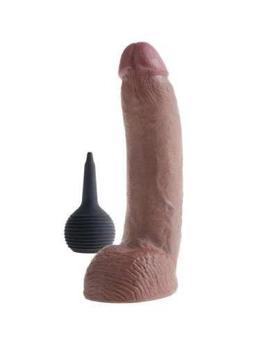 KING COCK - REALISTIC BROWN EJACULATOR PENIS 22.86 CM