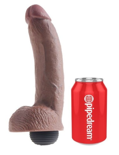 KING COCK SQUIRTING BROWN 9"