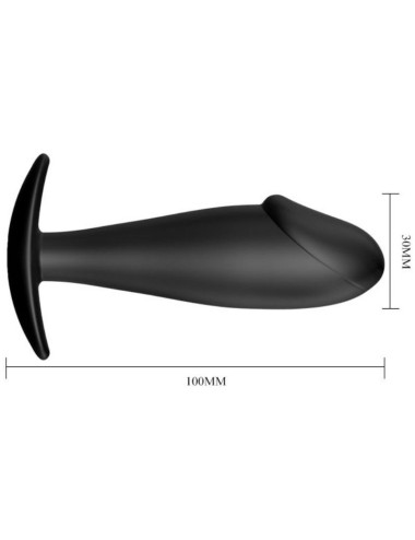 PRETTY LOVE - ANAL PLUG SILICONE PENIS FORM BLACK