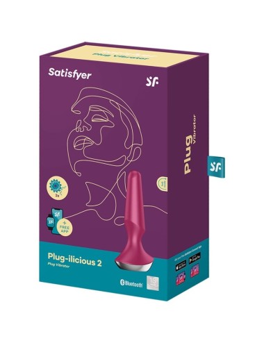 SATISFYER - PLUG ILICIOUS 2 PLUG VIBRATOR BERRY