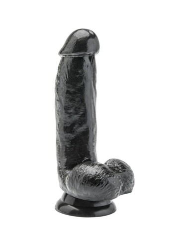 GET REAL - DILDO 12 CM WITH BALLS BLACK