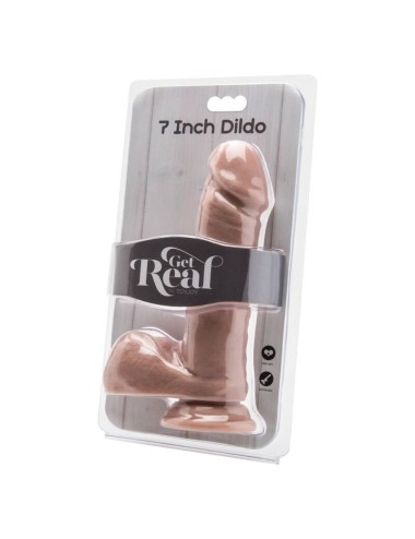 GET REAL - DILDO 18 CM WITH BALLS SKIN