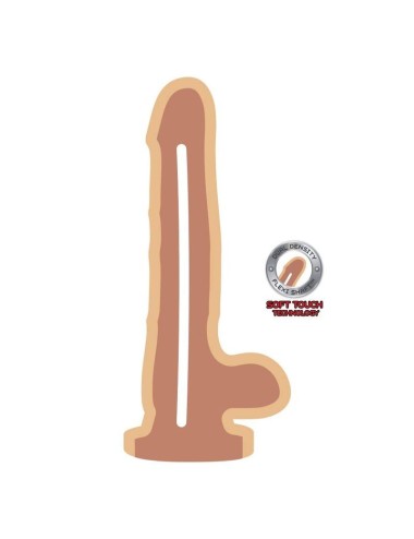 GET REAL - DUAL DENSITY DILDO 12 CM BALLS SKIN