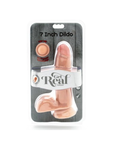 GET REAL - DUAL DENSITY DILDO 12 CM BALLS SKIN