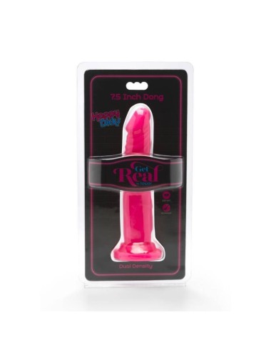 GET REAL - HAPPY DICKS DONG 19 CM PINK