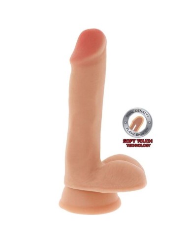 GET REAL - DUAL DENSITY DILDO 17 CM BALLS SKIN